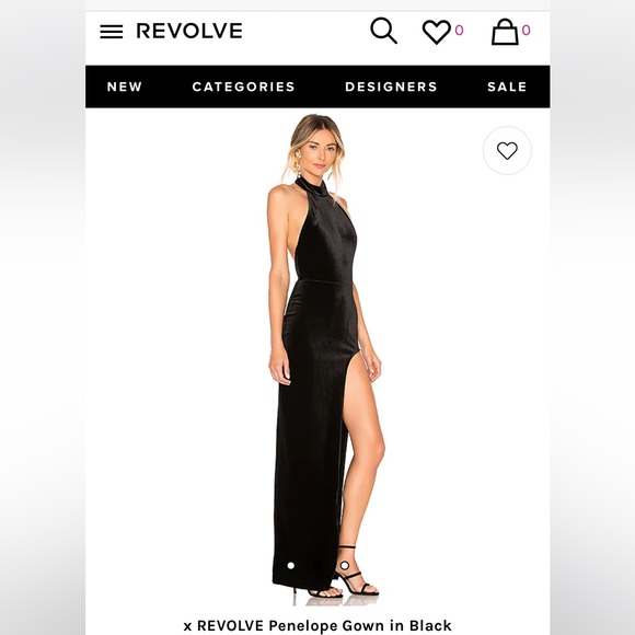 Black Michael Costello gown - Picture 2 of 5